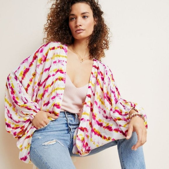 Anthropologie Dip-Dyed Cocoon Kimono - Picture 2 of 11